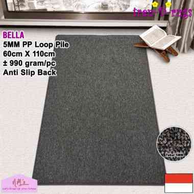 Tren-D-rugs Sajadah sejadah polos karpet alas lantai ruang kamar anti slip 60 cm x 110 cm - NMs Dark