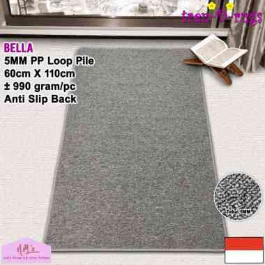 Tren-D-rugs Sajadah sejadah polos karpet alas lantai ruang kamar anti slip 60 cm x 110 cm - NMs Grey