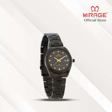 Mirage Jam Tangan Wanita Analog 8791 L Full Black Original Stainless Plat Hitam