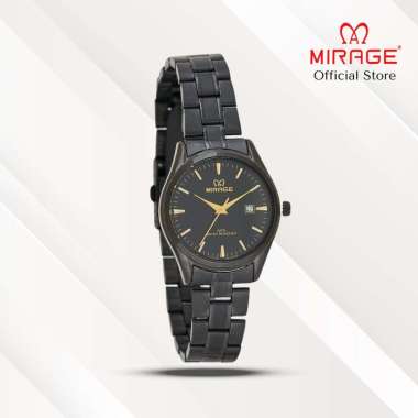 Mirage Jam Tangan Wanita Analog 8708 L Full Black Original Stainless Full Black