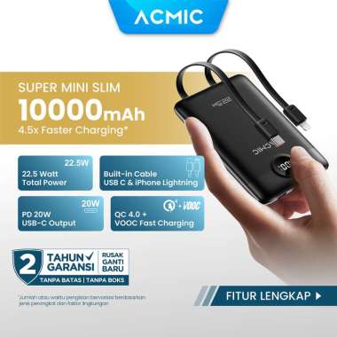 ACMIC DIGISLIM 10000mAh Powerbank Mini Slim 22.5W Fast Charging Type C
