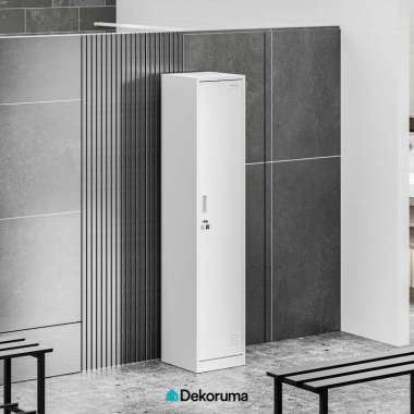 Dekoruma NERO Lemari Arsip Besi 1 Pintu / Filing Cabinet Metal / Loker Kabinet Dokumen - Putih