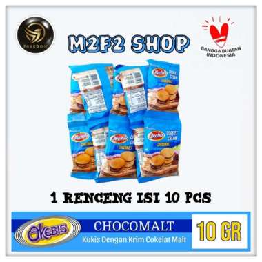 Okebis Cookies Cream Chocomalt | Cokelat Malt Sachet - 10 gr (Kemasan 1 Renceng)