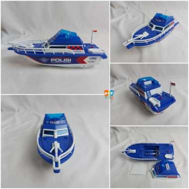 Mainan Kapal Laut Baterai Perahu Air Marine Corps Patrol Boat Dimainkan Diatas Air Biru