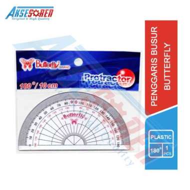 Penggaris Busur Derajat Butterfly Protactor [180] -