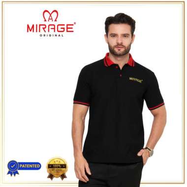 Kaos Polo Berkerah Pria Mirage Original Spesial Edition Hitam L