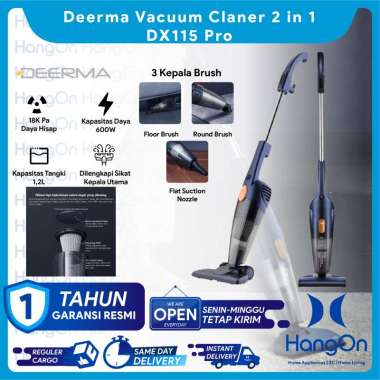 Deerma DX115 Pro Portable Handled Vacuum Cleaner 2 in 1 Silent Strong 15000Pa Penyedot Debu Genggam