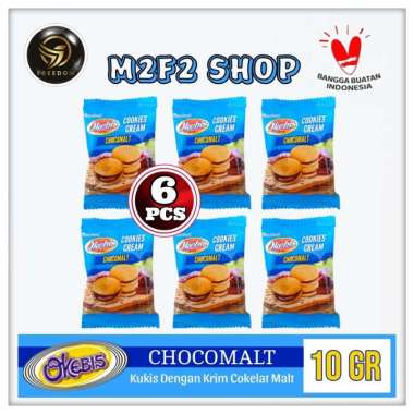 Okebis Cookies Cream Chocomalt | Cokelat Malt Sachet - 10 gr (Kemasan 6 Pcs)