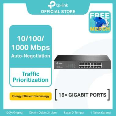 TP-Link TL-SG1016D 16 port 10/100/1000Mbps16-Port Gigabit Desktop/RackmountSwitch Network Switch Hub