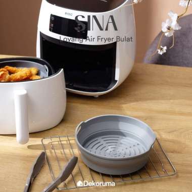 Dekoruma SINA Loyang Air Fryer Silikon Tahan Panas Bulat Diameter 20cm