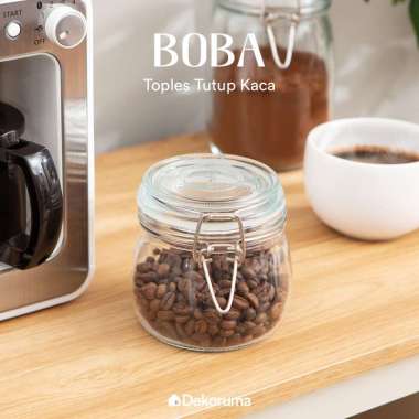 Dekoruma BOBA Toples Kaca Serbaguna dengan Tutup 500ml