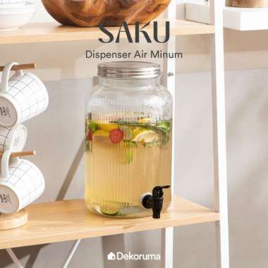 Dekoruma SAKU Dispenser Air Minum dari Kaca 5.5L