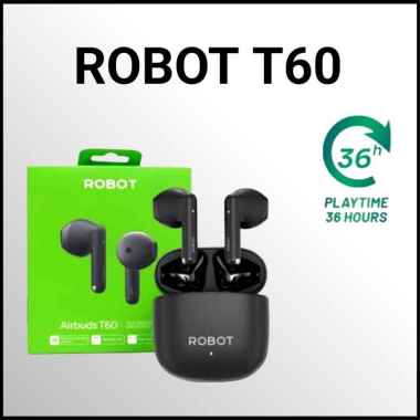 Robot T60 / Robot Airbuds Wireless T60/ Earbuds Bluetooth Robot / TWS Robot Resmi