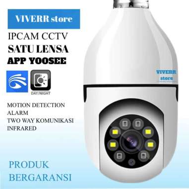 YOOSEE Aplikasi Ipcam cctv bohlam 8MP with infrared, two way komunikasi, Alarm, Motion detection kal
