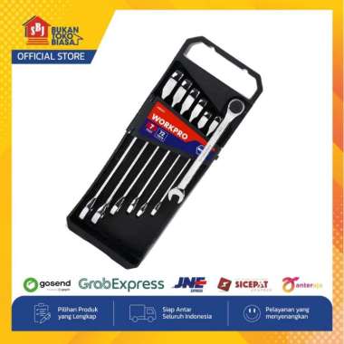 Workpro Kunci Ring Pas Ratchet 7 pcs Ratchet Spanner Metric
