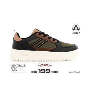 Aerostreet 37-44 Oxford Natural Coklat Hitam - Sepatu Sneakers 40