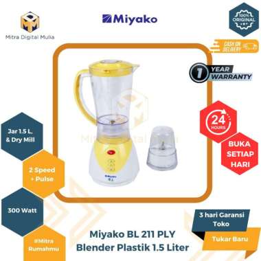 Miyako BL211PLY Blender Gelas Plastik Kuning