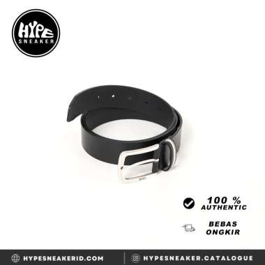 Ikat Pinggang HUGO BOSS JORO BOSS LOGO SIDE BLACK SILVER BELT 100% ORIGINAL 95