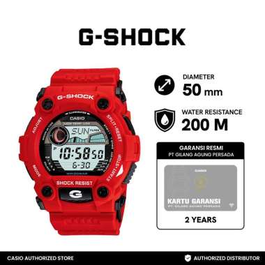 Casio G-Shock G-7900A-4DR Strap Resin Jam Tangan Pria Red Red