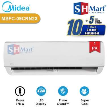AC 1 PK MIDEA NEW R32 LOW WATT MSFC-09CRN2X / 09CRN2X GARANSI RESMI (MEDAN)