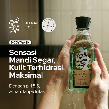 EARTH LOVE LIFE South Bali Frangipani & Tropical Coconut Water Body Wash | Sabun Mandi Cair Wangi Pa