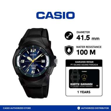 Casio MW-600F-2AVDF 10 Year Battery Life Jam Tangan Unisex Black Black