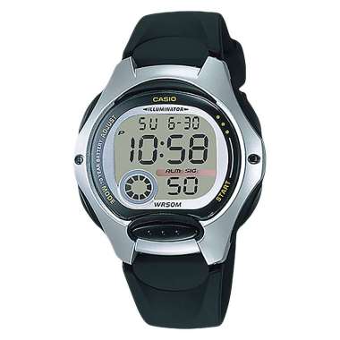 Jam Tangan Unisex Casio General LW-200-1AVDF 10 Years Battery Life Digital Dial Black Rubber Band Bl