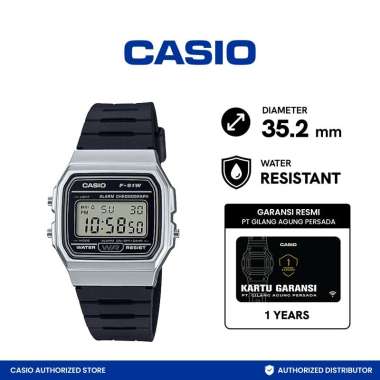 Casio F-91WM-7ADF Jam Tangan Digital Putih Perak Resin