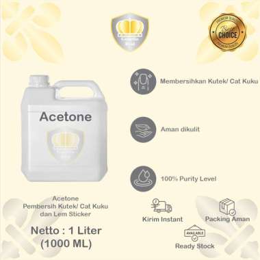 Acetone 1 Liter/ Aseton 1 Liter/ Pembersih Kutek 1 Liter/ Pembersih Cat Kuku 1 Liter/ Pembersih Lem 