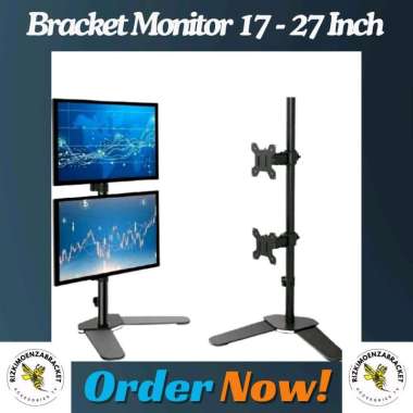 Bracket Bracket Monitor LCD LED Meja 2 Monitor 17 - 27 Inch Super Premium Model