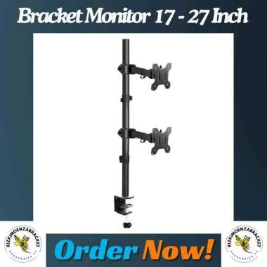 Bracket Breket Monitor LCD LED Dual Monitor Komputer Meja Jepit 13 16 19 22 24 27 Inch
