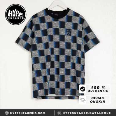 Kaos LOUIS VUITTON LV DAMIER CHECK DIZZY BLUE 100% ORIGINAL M