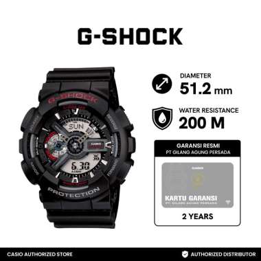 CASIO G-Shock GA-110-1ADR Jam Tangan Pria Black Black