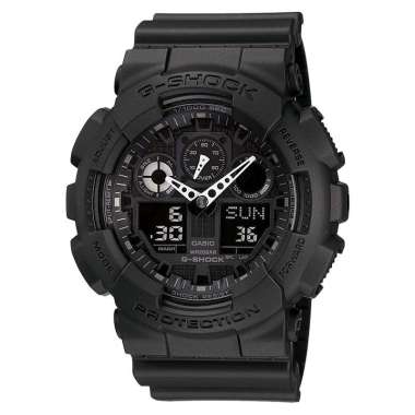 Jam Tangan Pria Casio G-Shock G-Classic GA-100-1A1DR Analog Digital Dial Resin Band Black