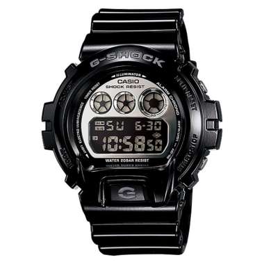 Jam Tangan Pria Casio G-Shock DW-6900NB-1DR Mirror-Metallic Digital Dial Black Resin Band Black