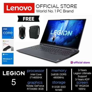 LENOVO LEGION 5 16IRX9 RTX4060 8GB || I7 14650HX 16GB 512GB 16.0 WQXGA 165HZ GREY LAPTOP ONLY