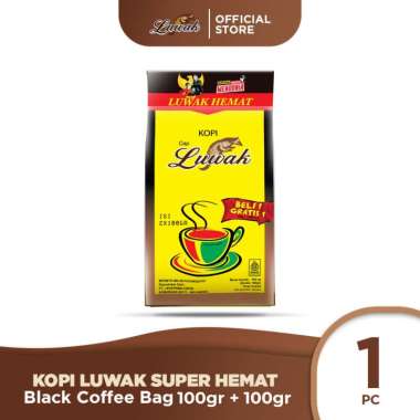 Kopi Luwak Super Hemat Black Coffee Bag 100gr + 100gr