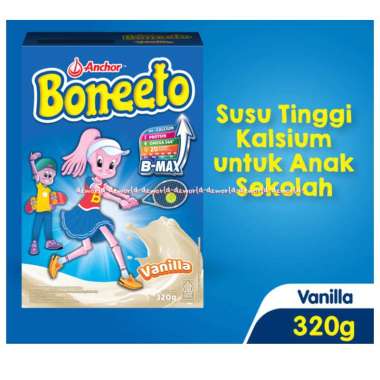 Boneeto Anchor 320gr Susu Boneto Yummy Choco Creamy Vanilla Susu Bubuk Krimi Vanila Yami Choko Cokla