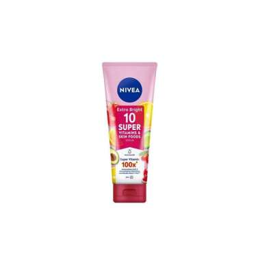 Promo Harga Nivea Extra Bright 10 Super Vitamins & Skin Food Serum 180 ml - Blibli