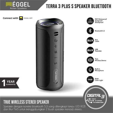 EGGEL Terra 3 PLUS S 3+S Speaker Bluetooth Wireless IP67 TWS Call AUX