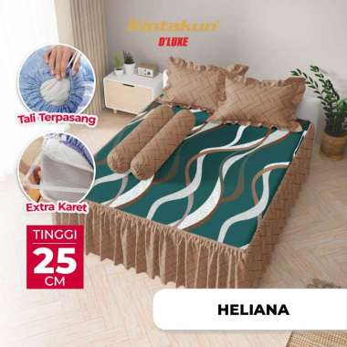 Kintakun DLUXE Sprei Set Rumbai Tinggi 25cm 160x200 King Aesthetic B2 Multivarian Heliana