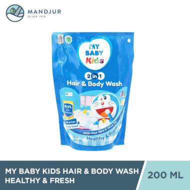 My Baby Kids Hair & Body Wash Healthy & Fresh Refill 200 mL - Shampoo dan Sabun Anak
