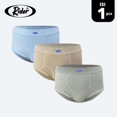 Rider Men's Spandex Briefs - Celana Dalam Pria R304B (1pcs) Abu-Abu L