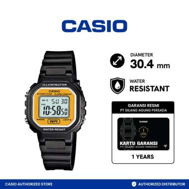 CASIO LA-20WH-9ADF Jam Tangan Wanita Black Chronograph Alarm LCD Black