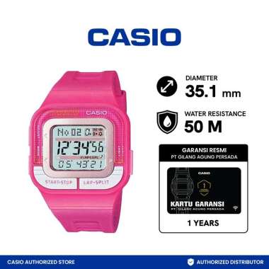 CASIO SDB-100-4ADF Resin Digital Watch Jam Tangan Wanita - Pink Pink