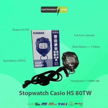 Stop Watch Casio HS-80TW Stopwatch Casio HS80TW Alat Pengukur Waktu 2 Grey Marble