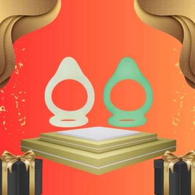 REDMITRA Freddie Neon Ring Silicone Dual Ring Glow In The Dark Freddie Cockring