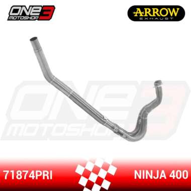 Knalpot Arrow Pro Race Steel Cap Kawasaki Ninja 400 '18-'21 Header