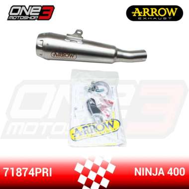 Knalpot Arrow Pro Race Steel Cap Kawasaki Ninja 400 '18-'21 Silencer