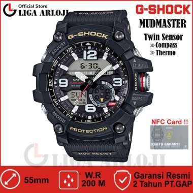 CASIO G-Shock Mudmaster Twin Sensor Jam Tangan Pria GG-1000-1ADR GSHOCK GG1000 GG-1000-1A Black